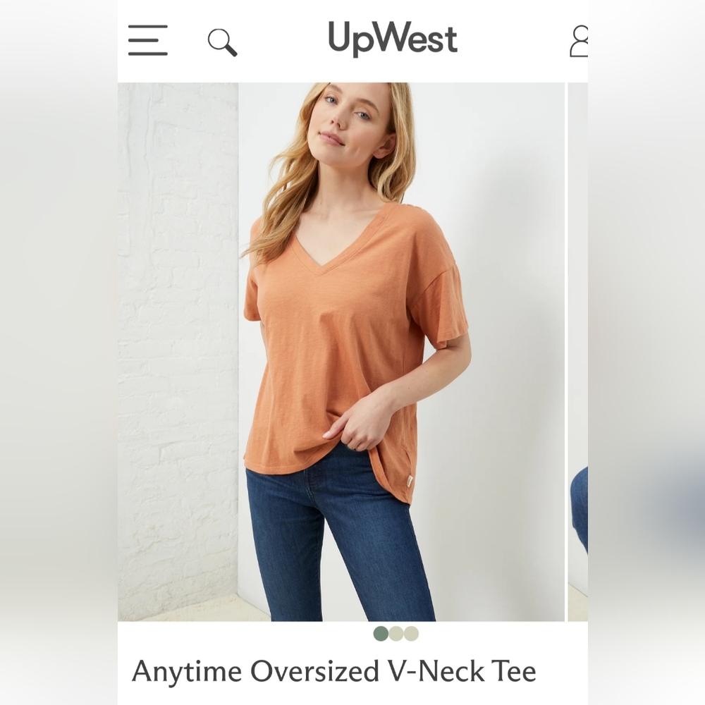 Upwest Oversized V Neck Top